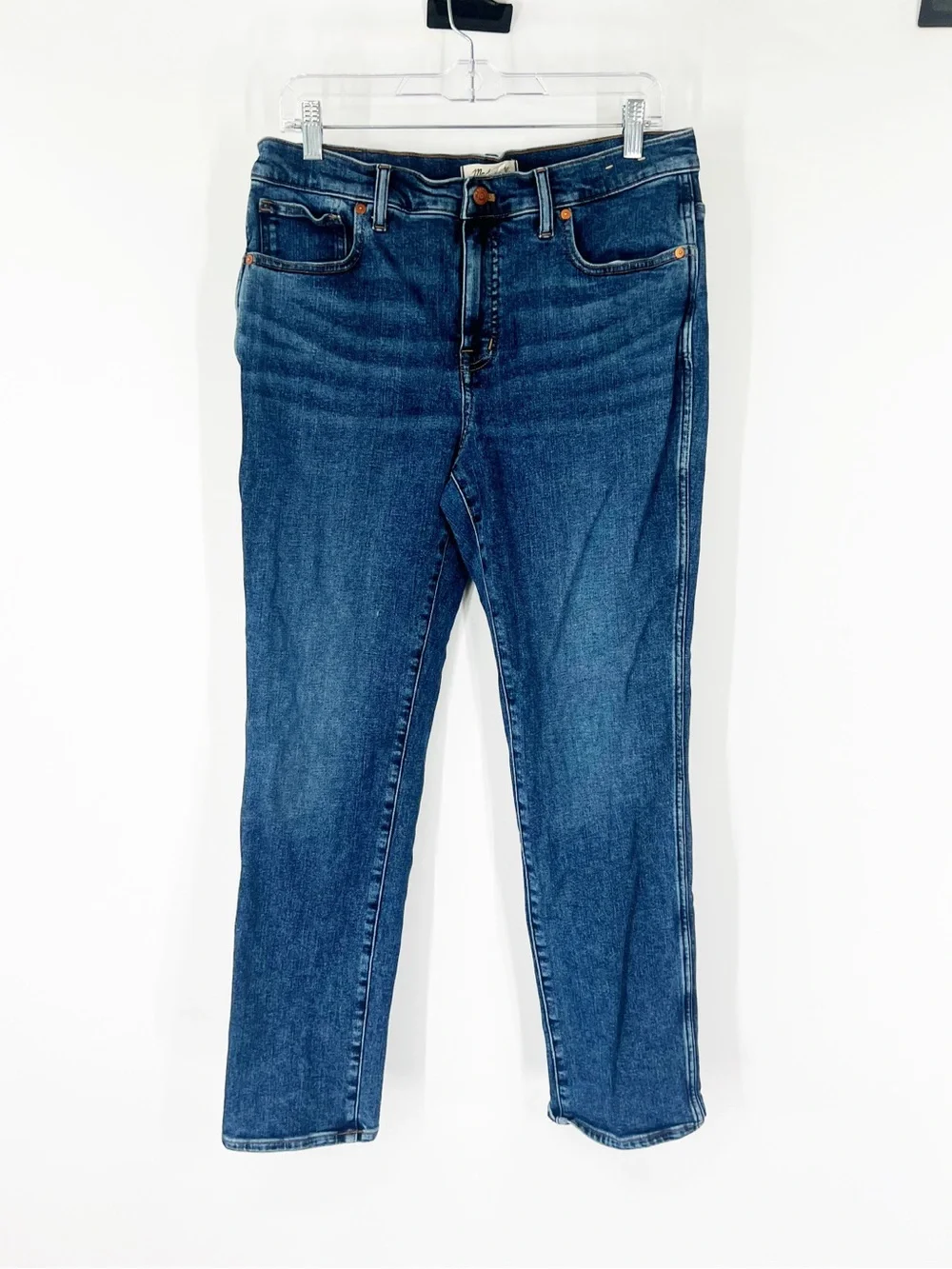 Madewell Mid-Rise Stovepipe Jeans in Deming Wash